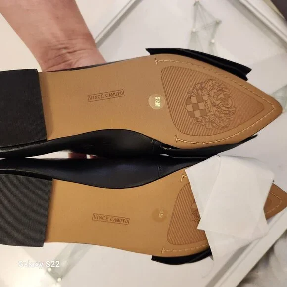 Vince Camuto Bowmel Flats. NIB. Black Napa. Size Various - Picture 7 of 10